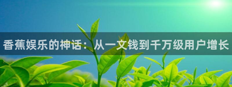 AB娱乐：香蕉娱乐的神话：从一文钱到千万级用户增长